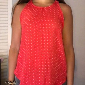 Red Polka Dot Top
